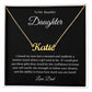 To My Daughter | Personalized Name Necklace | Gift for Her | Valentine's Day