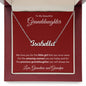 To My Beautiful Granddaughter - Personalized Name Necklace w/MC - Love Grandma and Grandpa