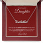 To My Daughter - Personalized Name Necklace w/MC - Love Dad