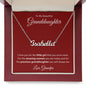To My Granddaughter - Personalized Name Necklace w/MC - Love Grandpa