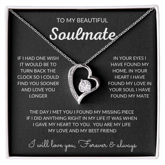 MY BEAUTIFUL SOULMATE | FOREVER LOVE NECKLACE | GIFT FOR HER | GIFT FOR WIFE