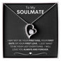 TO MY SOULMATE | FIRST KISS | FOREVER LOVE NECKLACE | VALENTINE'S DAY | GIFT FOR HER