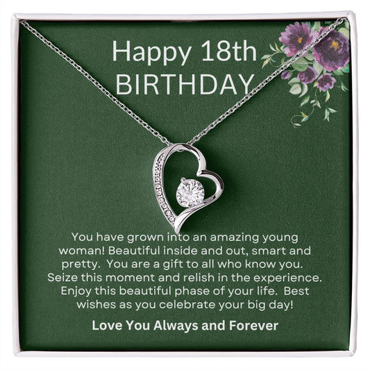 18th Birthday | Forever Love Necklace | 18th Birthday Gift | Gift for Her