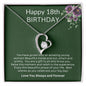 18th Birthday | Forever Love Necklace | 18th Birthday Gift | Gift for Her