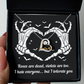 I Tolerate You | Love Dancing Necklace | Skeleton Hands